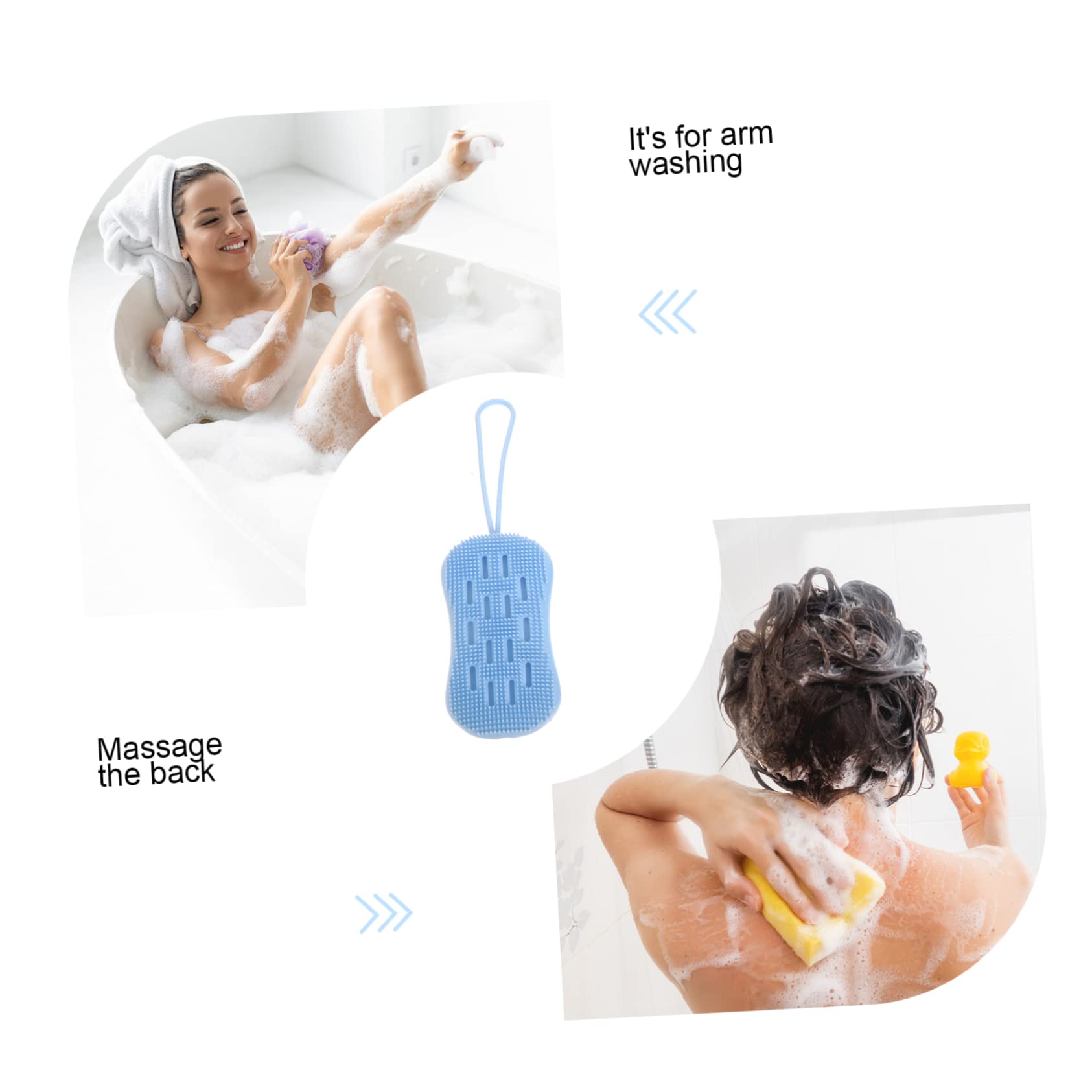 Healeved 4piezas Cepillo Para Masaje y Limpieza Corporal Guantes Exfoliantes De Doble Cara Para Uso Mano Espacio Ahorra y Fácil De Colgar Para Cuerpo y Pies