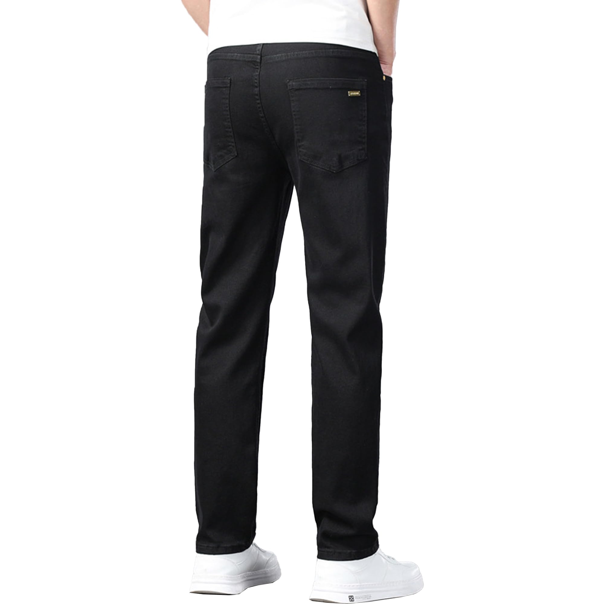 Jeans da uomo Regular Fit Stretch Denim Pantaloni classici casual dritti per uomo con 5 tasche