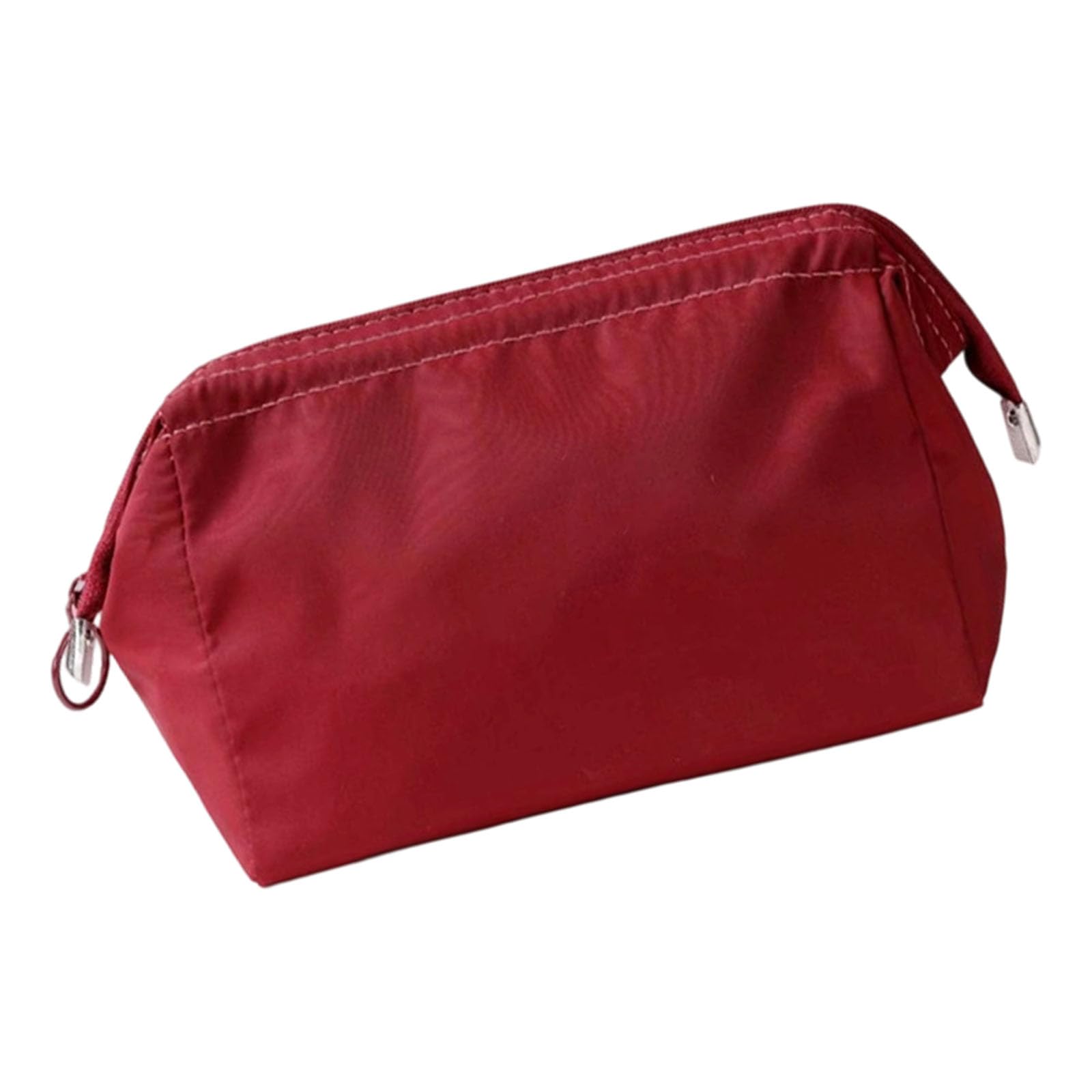 Tsophreniq Travel Makeup Bag Multi Compartment Cosmetic Organiser Morandis Color Nylon Polyester Toiletry Pouches Makeup Pouches with Multiple Compartments Nylon Fabric Morandis