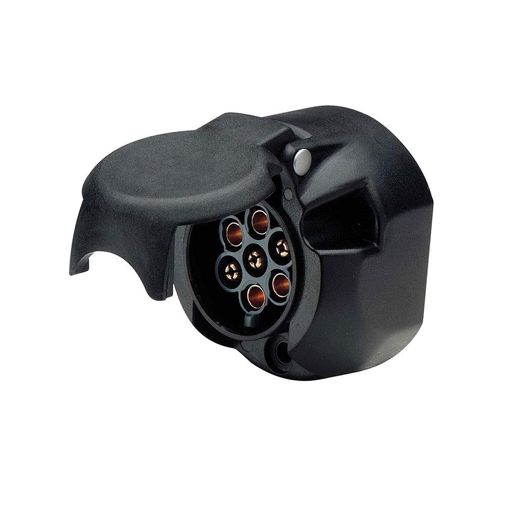 7-Pin Electrical Socket Connector Adapter – Plastic Plug for Truck, Tractor, Trailer, Trolley – Durable Power Socket for Lighting & Signal Systems