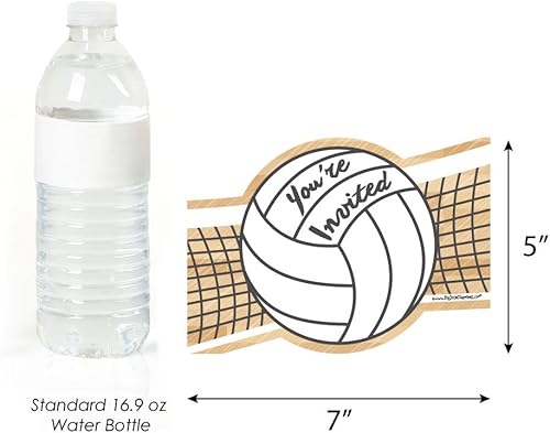 Miniatura 5 de Big Dot of Happiness Bump, Set, Spike  Voleibol  Invitaciones de relleno en forma de  Tarjetas de invitación para baby shower o fiesta de cumpleaños