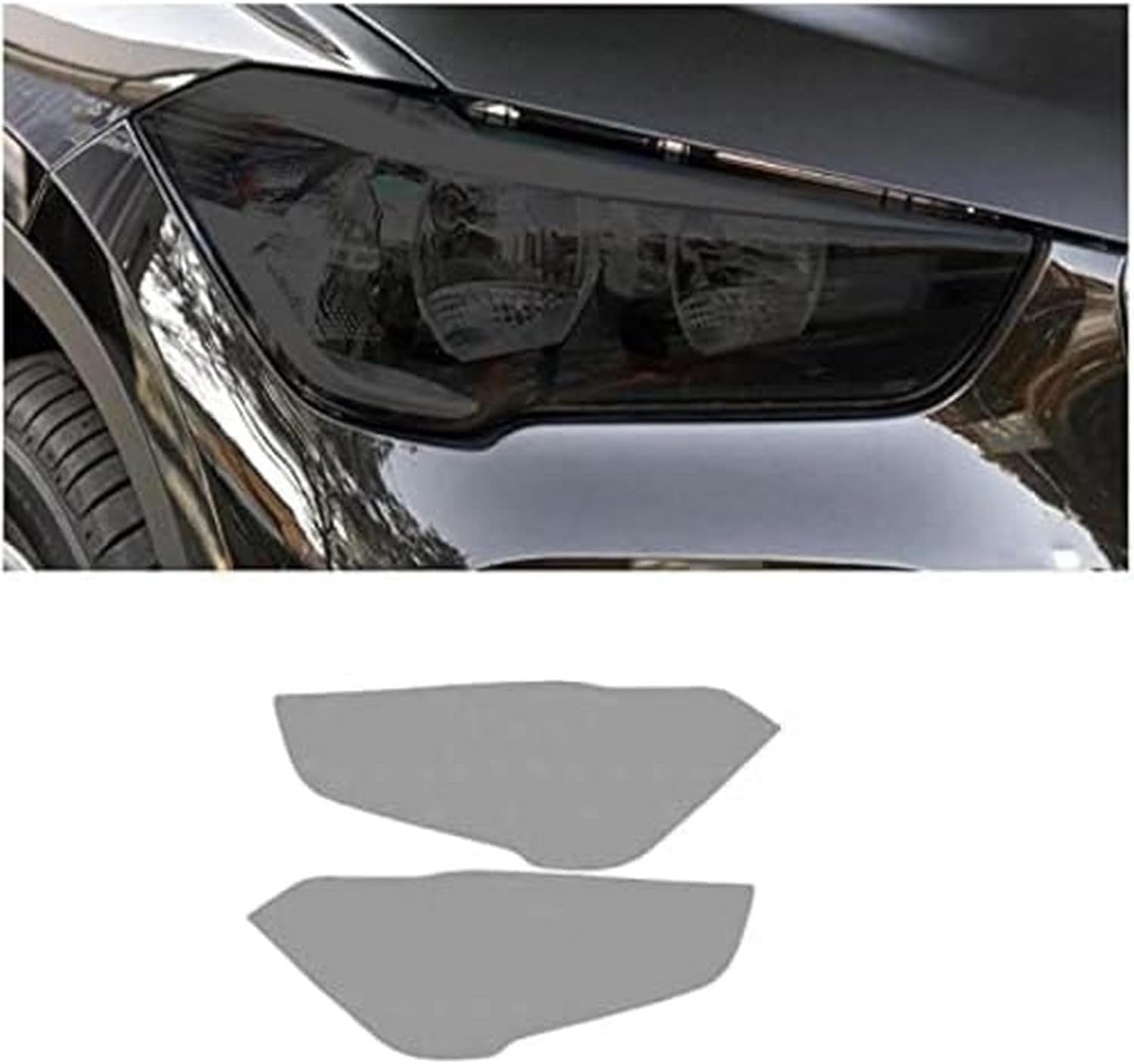 SamLng Car Front Light Film for BMW X1 2016-2020 Car Headlight Protective Film Front Light Transparent Blackened TPU Sticker Car Headlight Protective Film