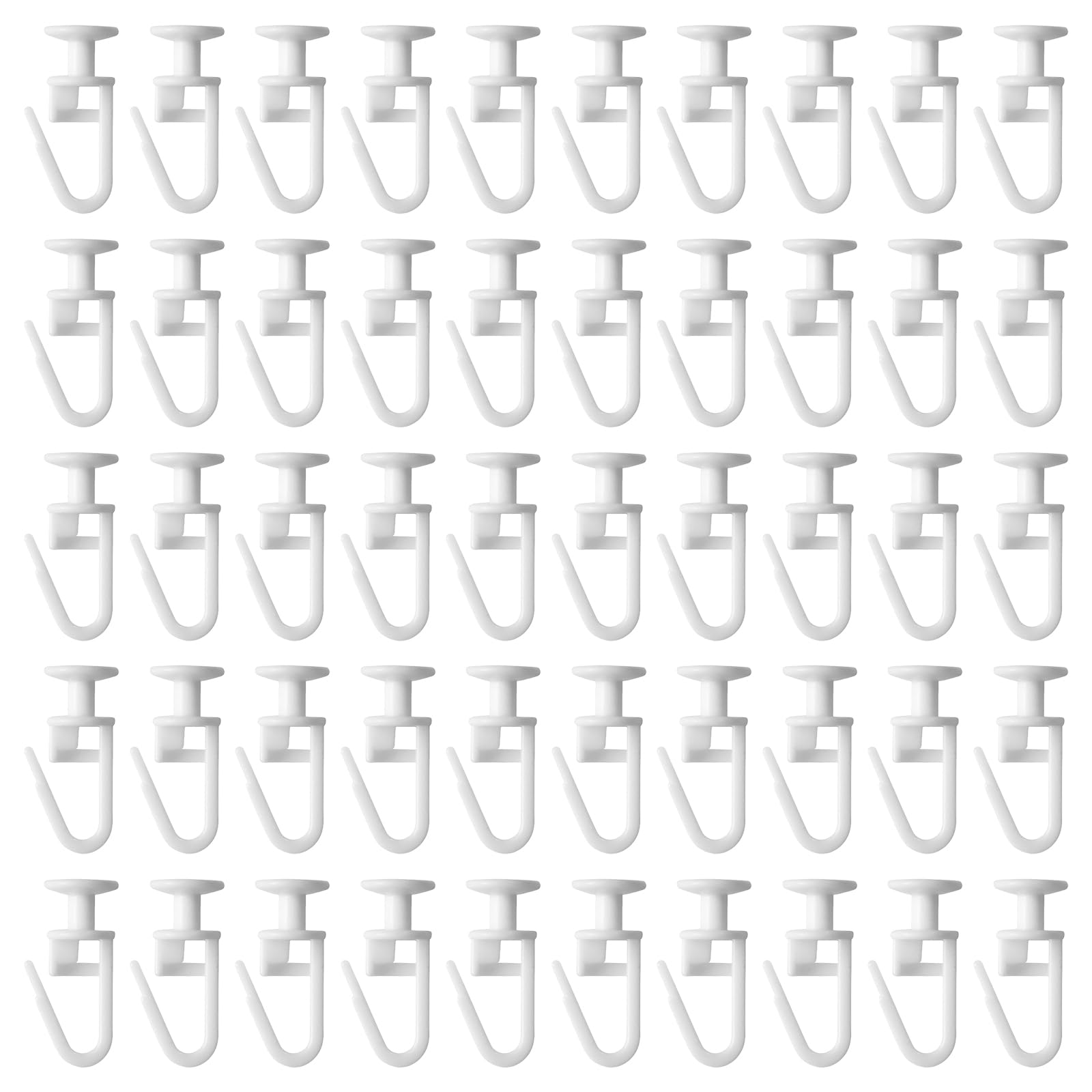 ZEXKENS 50pcs Curtain Track GliderGlidering Hook Easy Installation and Quiet Movement Curtain Roller for Living Room Bedroom