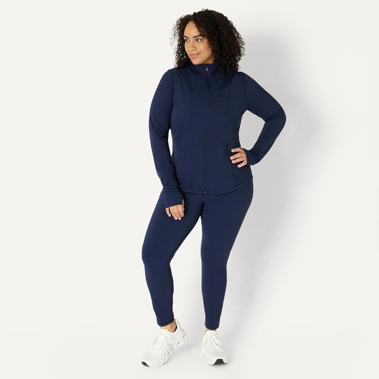 Amazon Essentials Women's Formflex Zip Jacket Navy Large