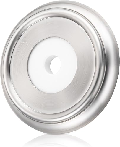 Enhon Anillo de cubierta de boquilla de bañera de metal, placa de pared de remodelación de grifo de baño con junta de espuma, diámetro interior de