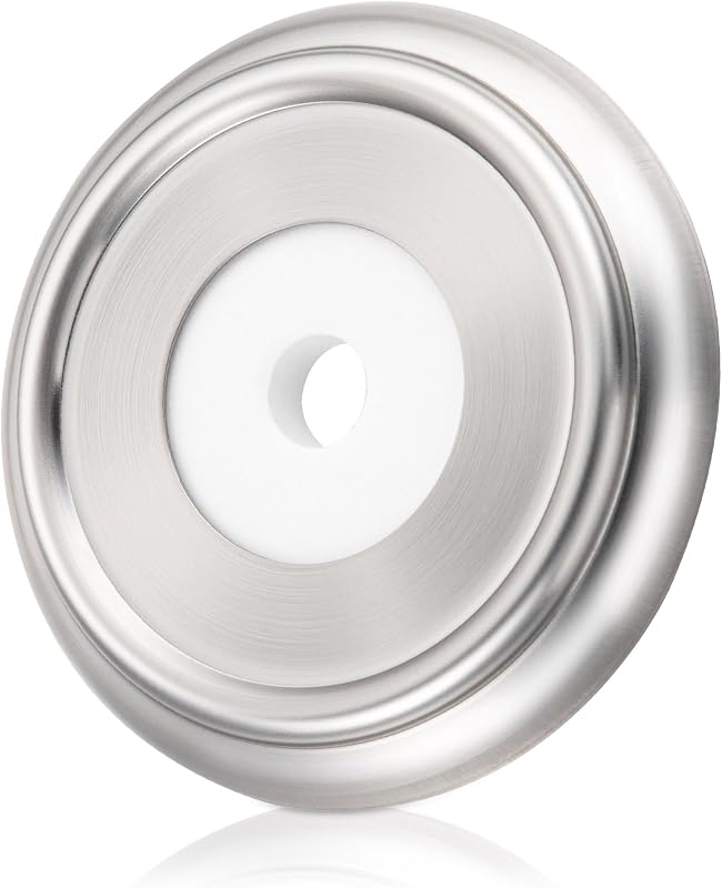 Enhon Metal Tub Spout Cover Ring with Foam Gasket, Brushed Nickel | Bathroom Faucet Remodeling Wall Plate, Tub Spout Cover Ring, Trim Plate For Tub Spout, 1-1/2 Inch Id And 3-5/8 Inch Od