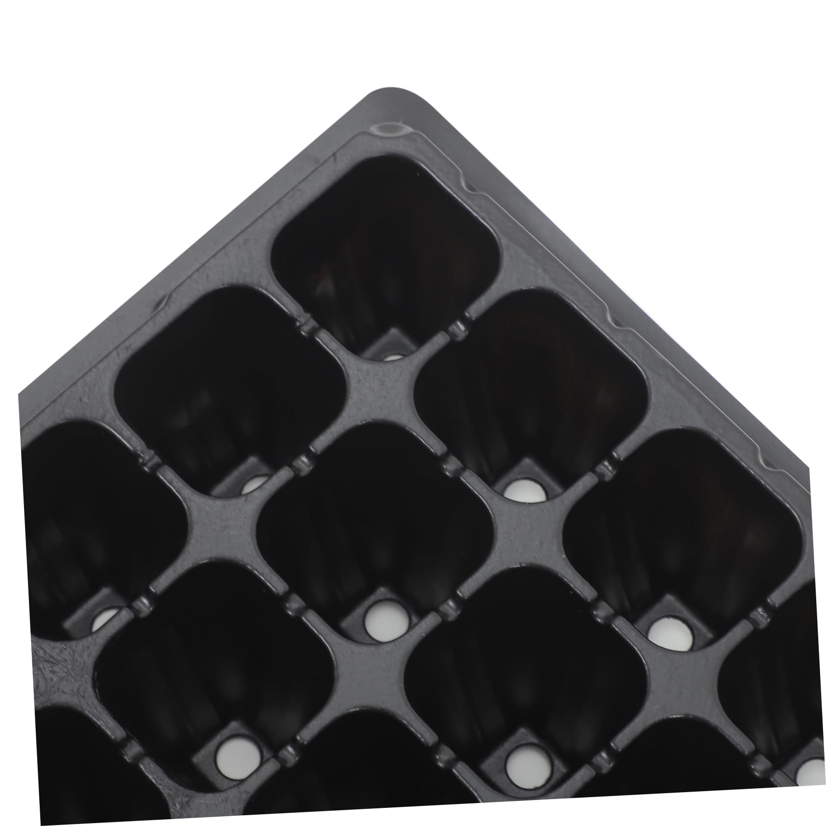 Yardwe Plaque à Semis 128 Alvéoles en PVC, Lot de 10, Plateau Germoir Rigide Noir pour Jardinage à Domicile, Ventilation Optimale