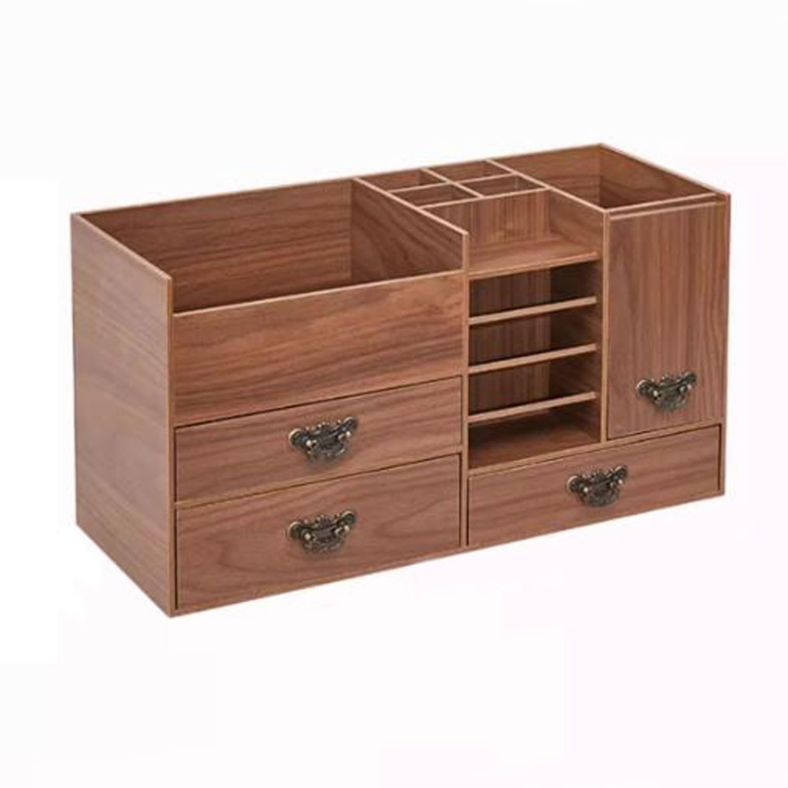 Almacenamiento de cosméticos Organizador de Maquillaje Madera Gran Capacidad con cajones