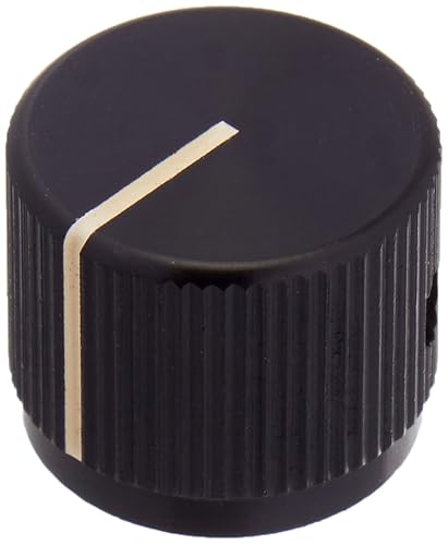 NTE Electronics 504-0037 Series JD Pomo de aluminio mecanizado con línea de posición, acabado brillante, diámetro de 0,750 pulgadas, diámetro del