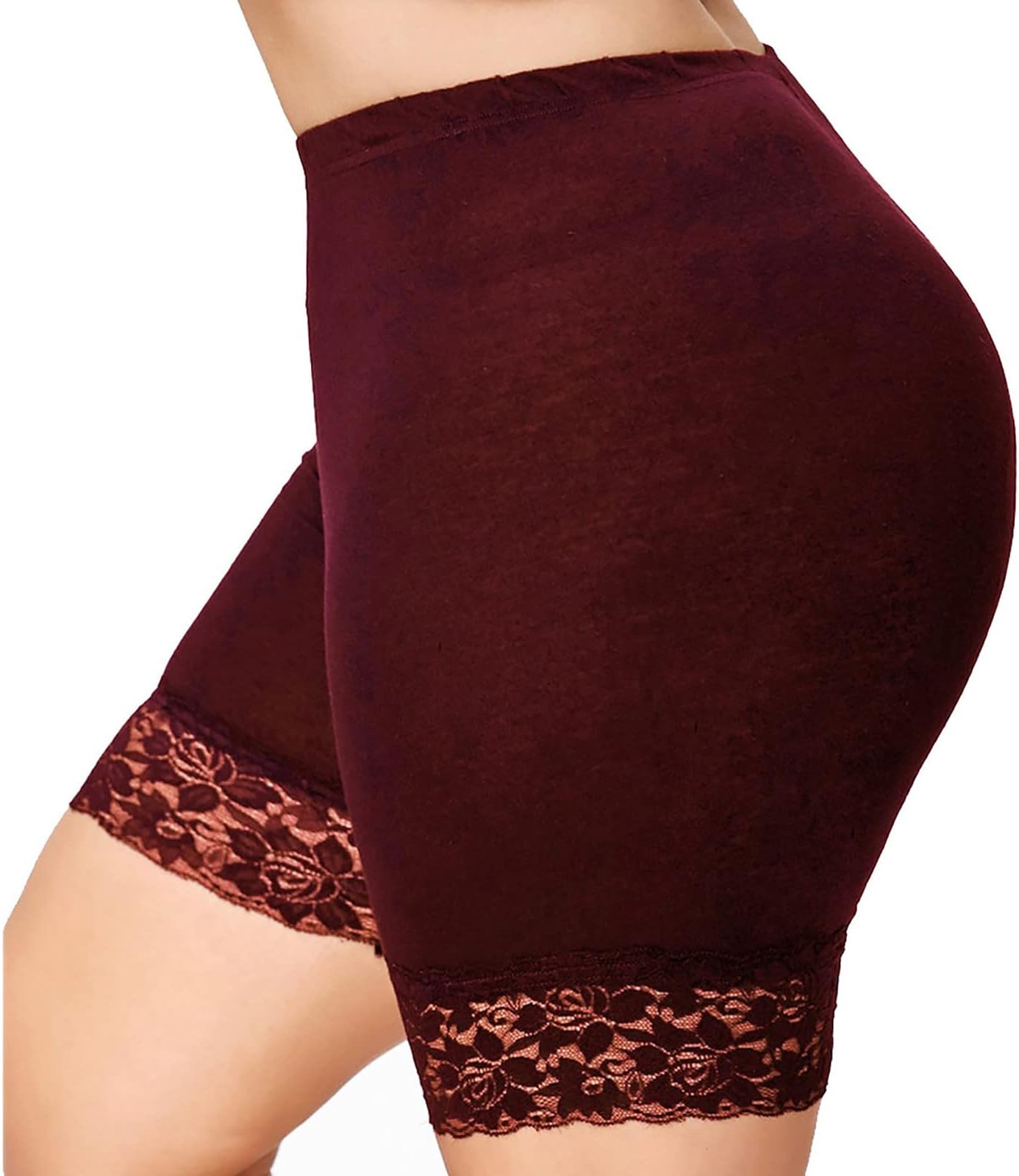 Women's Biker Shorts Womens Plus Size Mid Waist Lace Hot Shorts Elastic Sports Pants Trousers Trunks Warehouse Clearance Bargains Sale Return Pallets UK Size S-5xl
