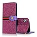 Produktbild Kompatibel mit iPhone 6/6S Plus Bling Glitter Handyhülle Bunte Ledertasche Flip Wallet Schutzhülle Etui Tasche Handytasche Hülle Brieftasche Bookstyle Hülle Lederhülle Klapphülle