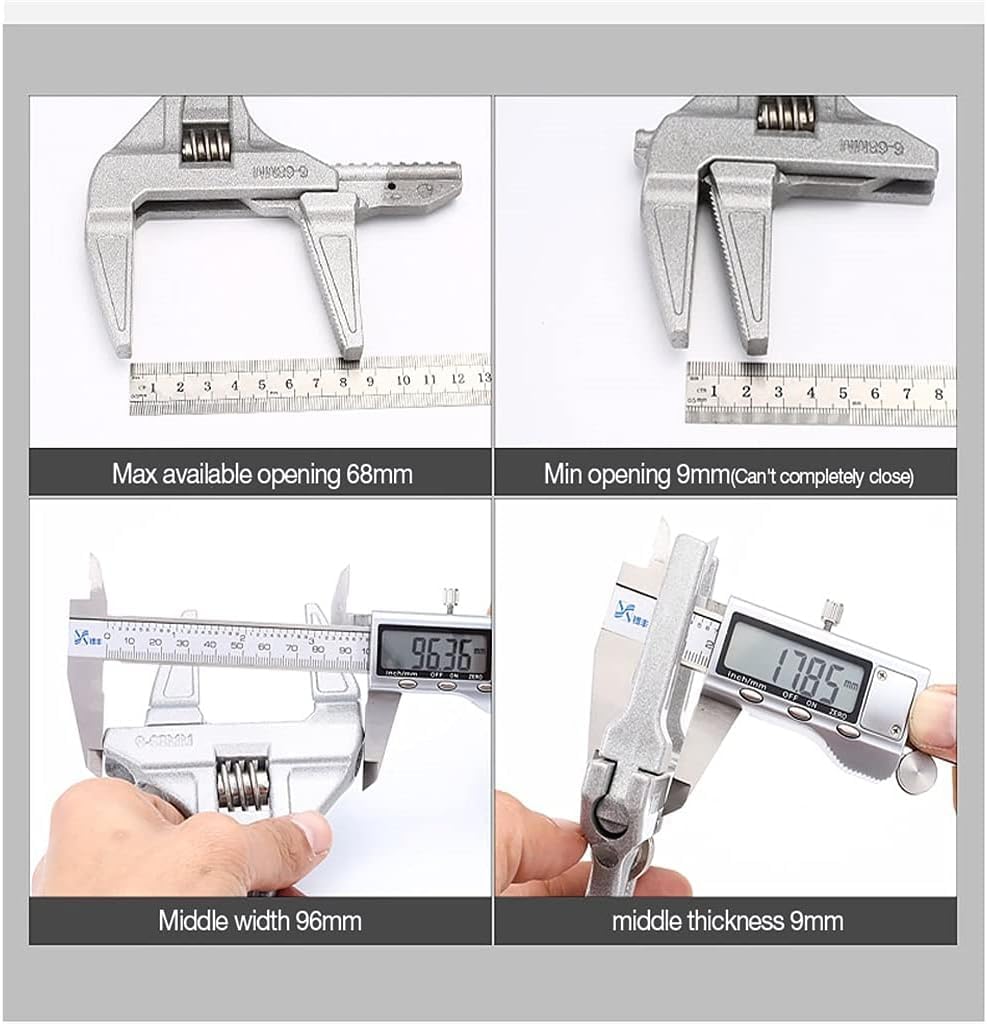 Llave Ajustable, Juego de Llaves universales Llave Ajustable Llave Inglesa multifunción Llave de Extremo Grande Herramientas manuales for Tornillo de tubería de Agua (Color : B) (Color : D)