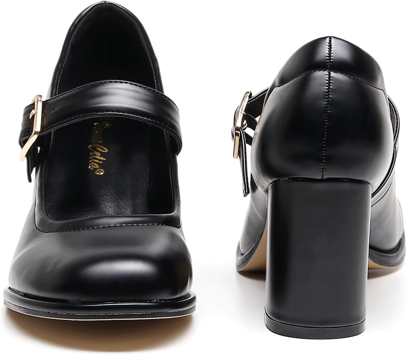 VenusCelia Women's Mary Jane Pump Heeled Shoe - Image 5