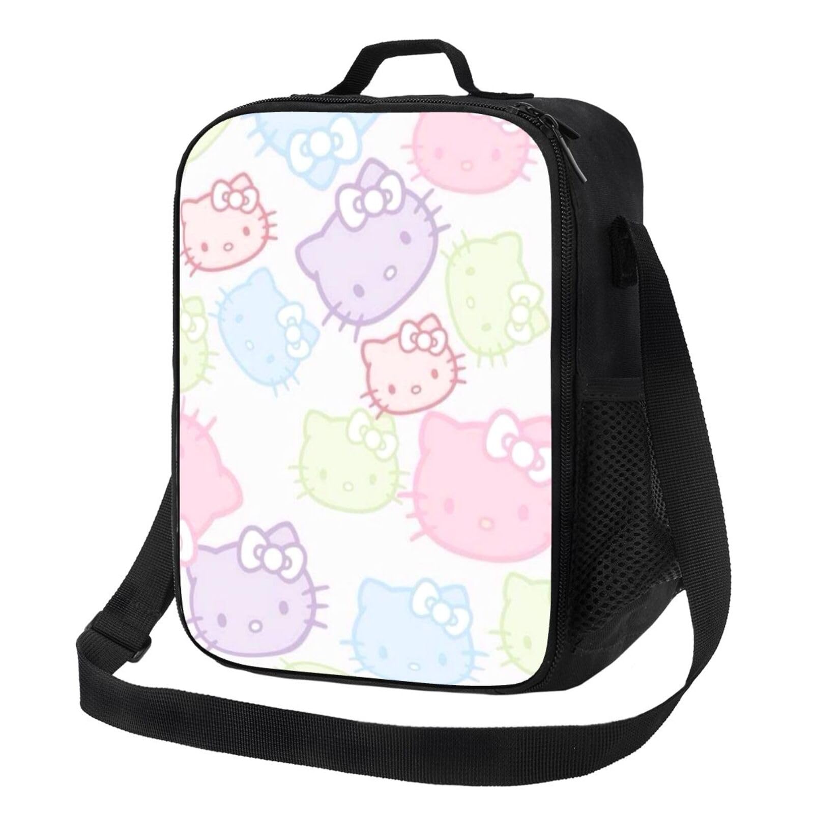 NICEO Lunch Box Kawaii Hello Cat Kitty Large Capacity Lunch Bag For Women Portable Tote Lunch Bag Cute Cartoon Kitty Insulated Bento Lunchbox