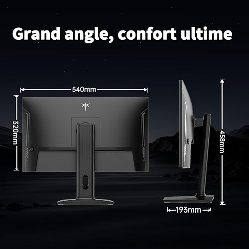 KTC Ecran PC Gamer 24 Pouces, 2K@180Hz /165Hz / 144Hz (2560 x 1440p) QHD Ecran Gaming avec Fast-IPS Panel, 1ms, HDR 400, Adaptive Sync, 400 CD/m², Supports réglables pour pivoter et soulever - 7