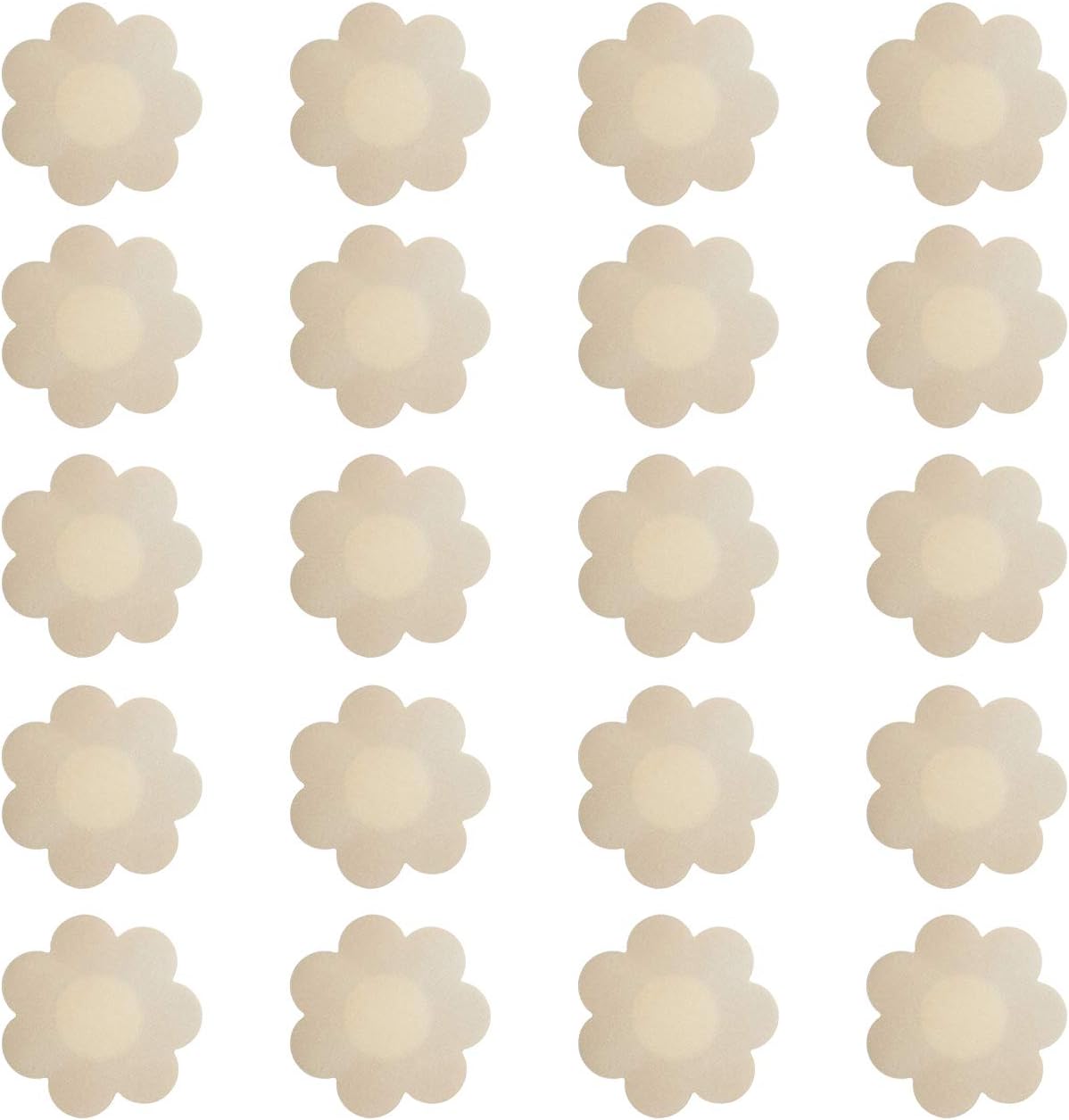 HiramexNipple Breast Covers, Disposable Breast Pasties Adhesive Bra Nippleless Cover (Beige 20 Pairs New Version) …