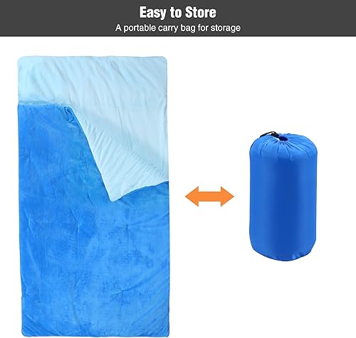 Miniatura 5 de REDCAMP - Saco de dormir para niños tipo momia para acampada, saco de dormir de 3 estaciones para clima frío, para niños, niñas y adolescentes,