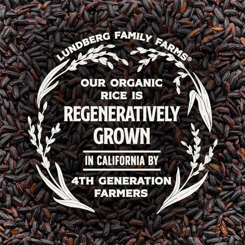 Lundberg Black Pearl Rice, Regenerative Organic Certified – Full-Bodied Black Rice, Responsibly Grown in California, 16 Oz