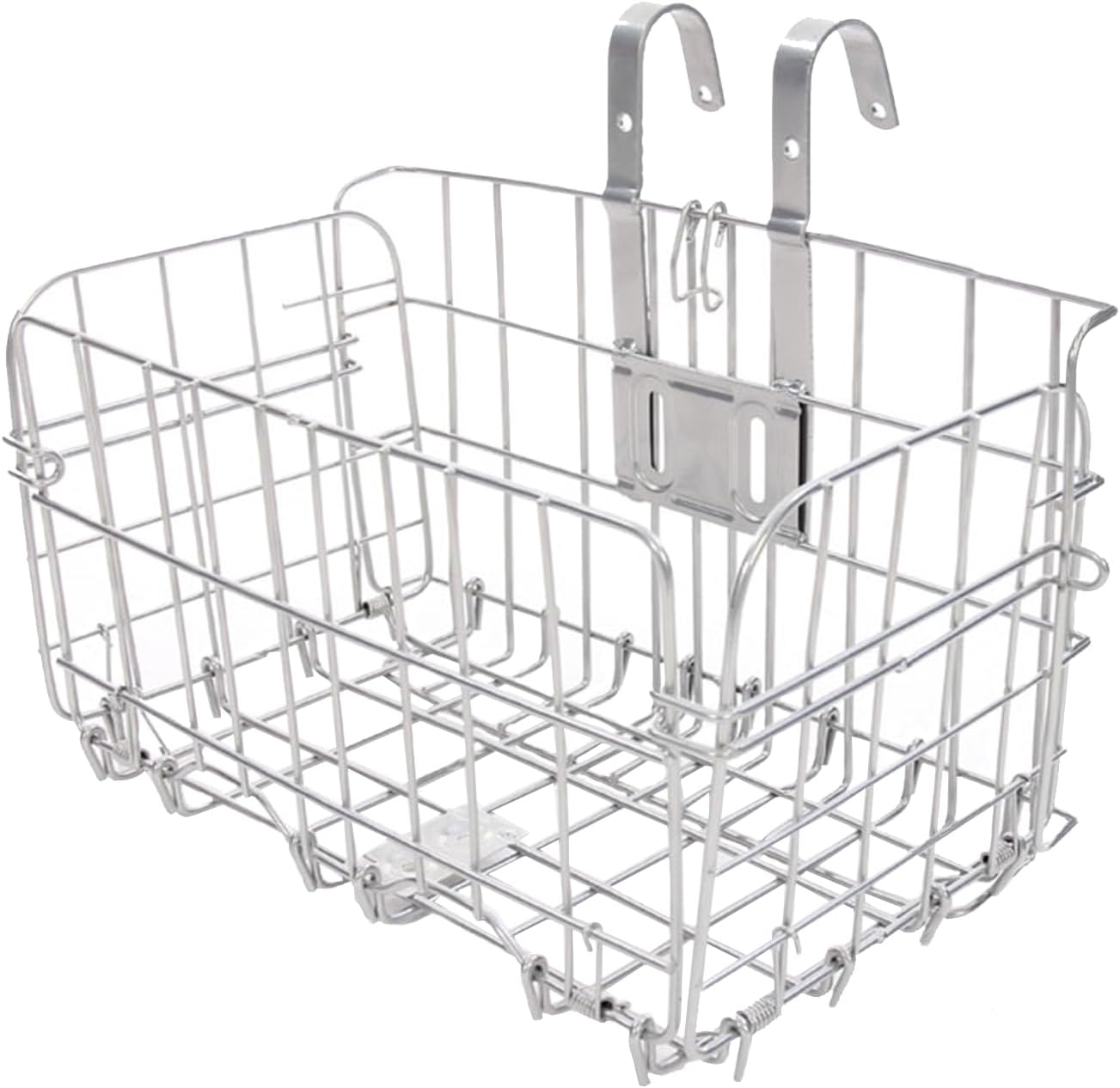 Folding Bike Front Basket Bicycle Wire Basket with Handles Easy Installation on Front Handlebar