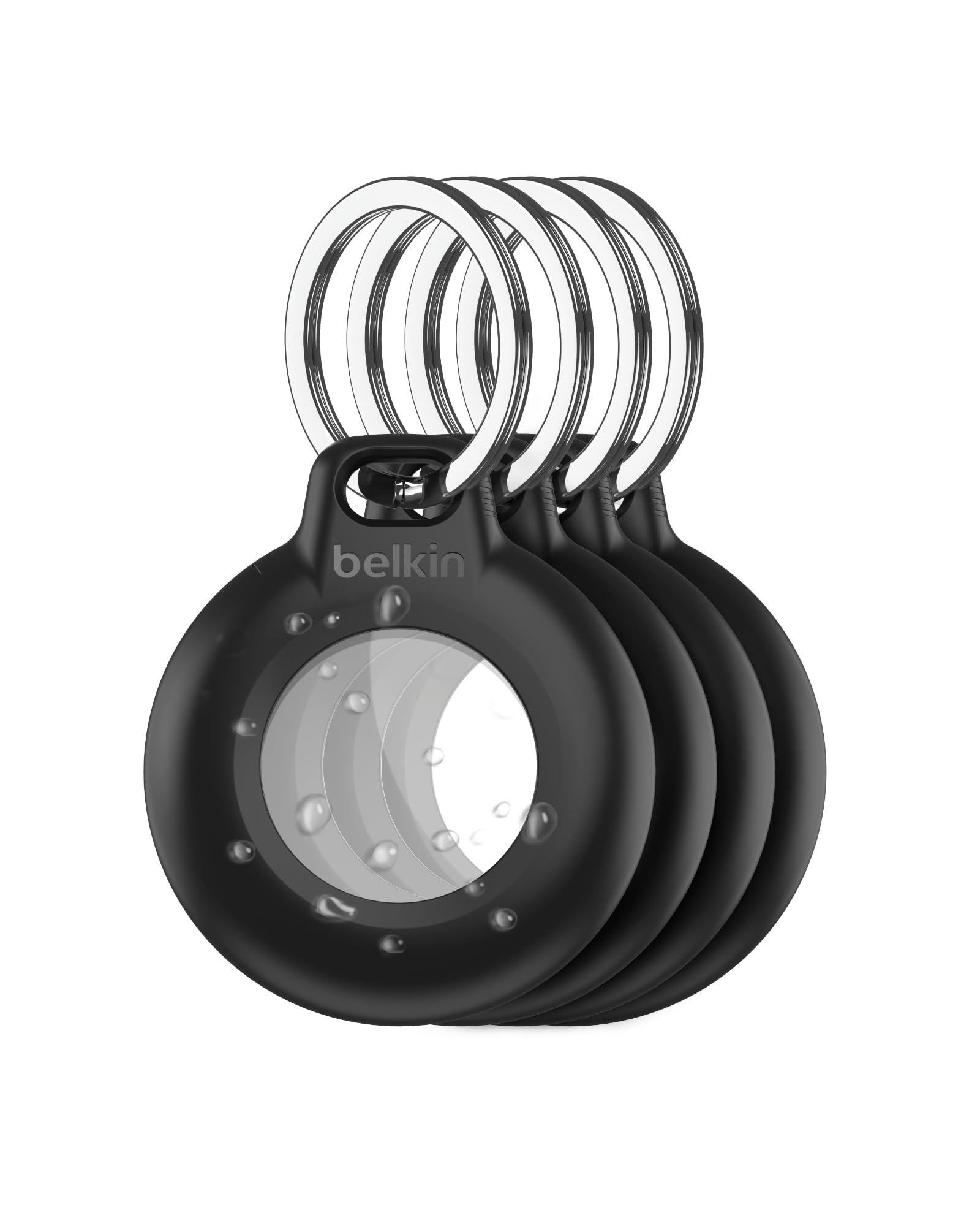 Belkin Waterproof Apple AirTag Secure Holder with Key Ring, Durable Scratch-Resistant AirTag Case