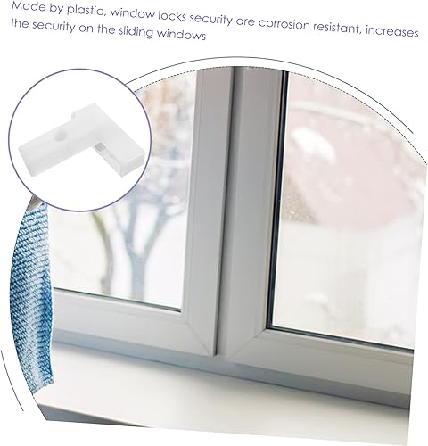 Miniatura 2 de DOITOOL 10 Uds. Tapón de ventana Cerradura de puerta corrediza Cerraduras de ventana Barra de ventana de seguridad Cerradura de ventana Cerradura de