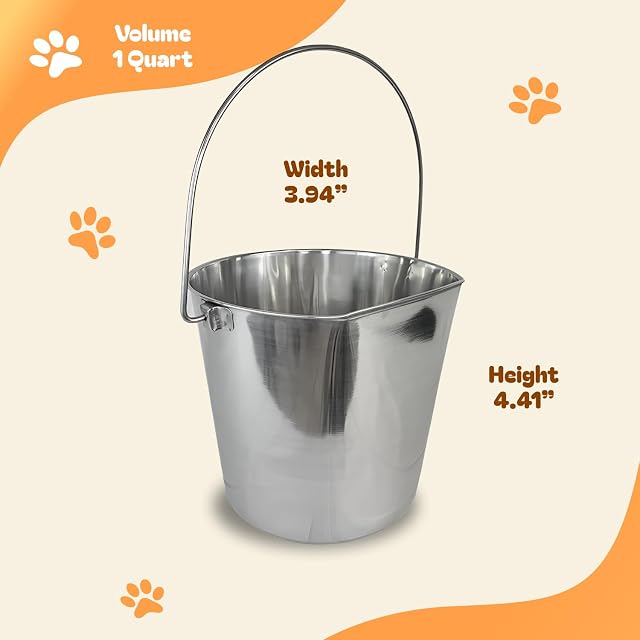 Foto 4 de 6 de Advance Pet Products - Cubo Plano de acero Inoxidable Pesado