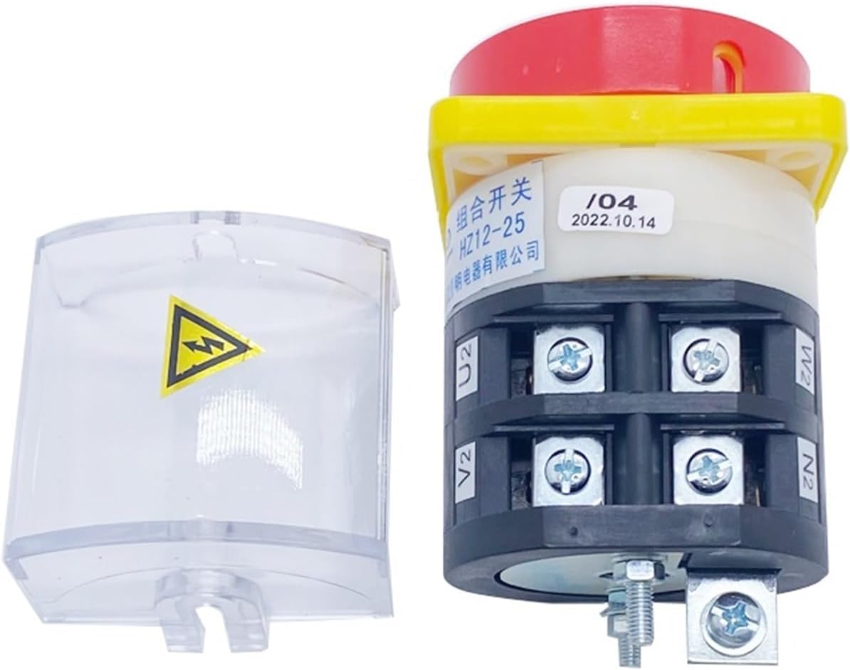 HZ12-25/04 Power Control 25A Two Position 2 Levels with Plastic Cover Padlock Motor Isolator Rotary Cam Switch
