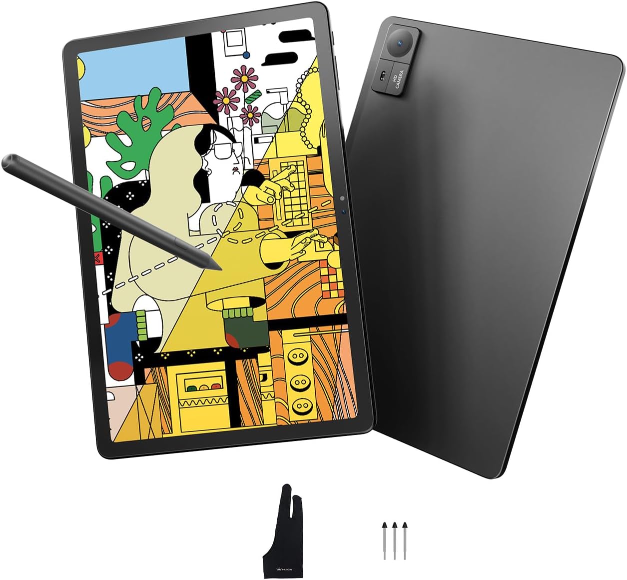 HUION Kamvas Slate 11 Digital Notebook – 10.95″ 90Hz Refresh Rate Anti-Glare Screen,8GB RAM,128GB+1TB Expandable Storage，8000mAh Battery Paper-Feel Eye-Comfort Notepad for Reading,Writing,Study