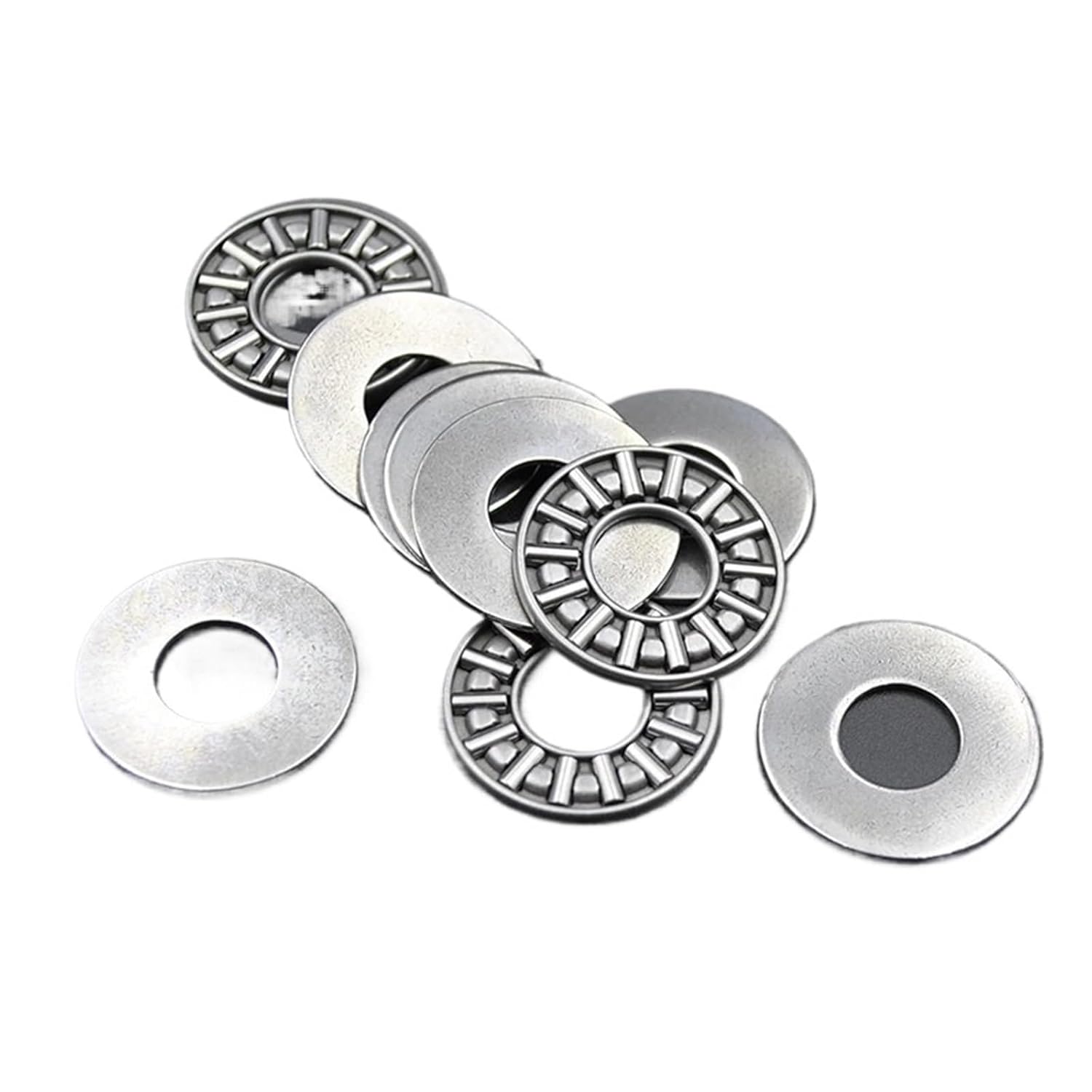 100Pcs AXK1024 +2AS Plane Thrust Needle Bearings 1024 10x24x4mm Wholesale 100pcs axial Thrust Roller Bearing with washers