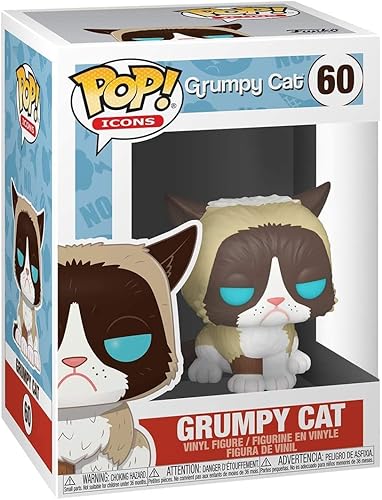 Miniatura 3 de Funko Icons: Grumpy Cat - Grumpy Cat Pop! Figura de vinilo (incluye funda protectora compatible con caja Pop Box)