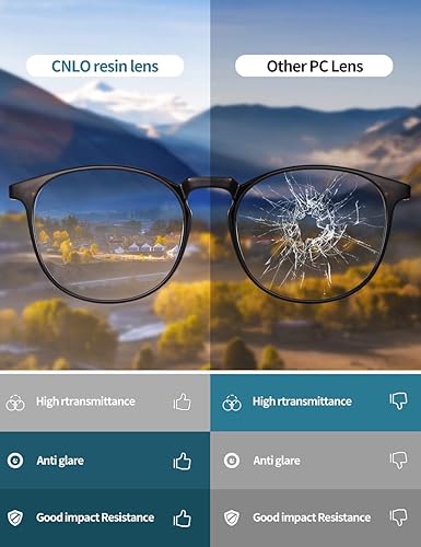 Miniatura 10 de CNLO Lentes de bloqueo de luz azul, lentes de computadora, antifatiga ocular, lentes de marco ligero, marco negro, bisagra de resorte,