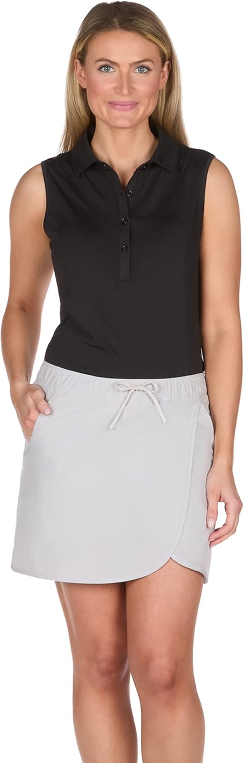 The American Outdoorsman Womens Casual Skort with Pockets Breathable Skirt with Shorts Lining