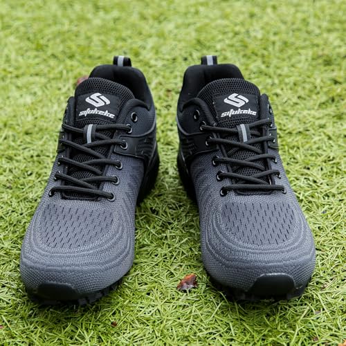 Image of Men's Trail Running Shoes Lightweight Breathable Walking Hiking Sneakers Outdoor Athletic Tennis Cross Training Shoes
