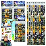 36 Pc Buzz Lightyear Pencils for Kids - Toy Story School Supplies Bundle with 36 Buzz Lightyear Pencils, Toy Story Stickers, and More | Toy Story School Stuff