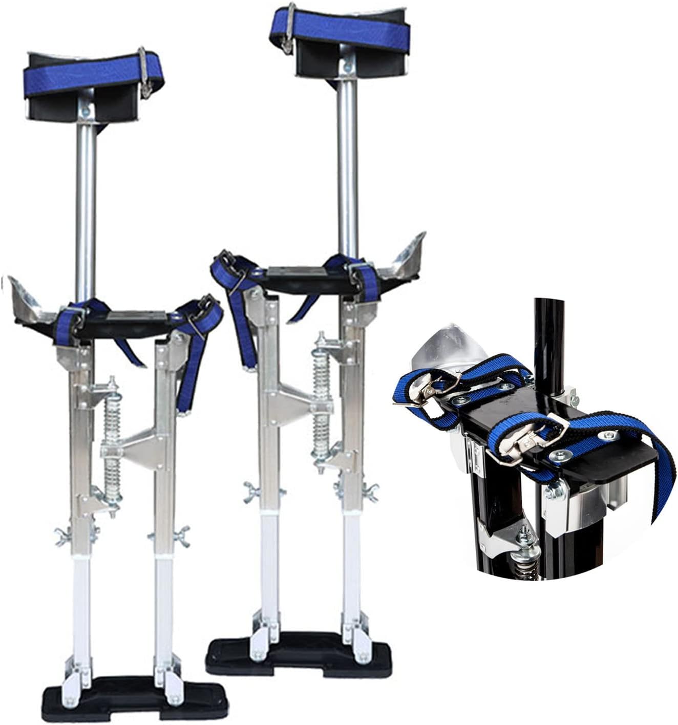 Drywall Stilts 24-40Inch Adjustable Aluminum Tool Stilt for Painter or Cleaning Silver