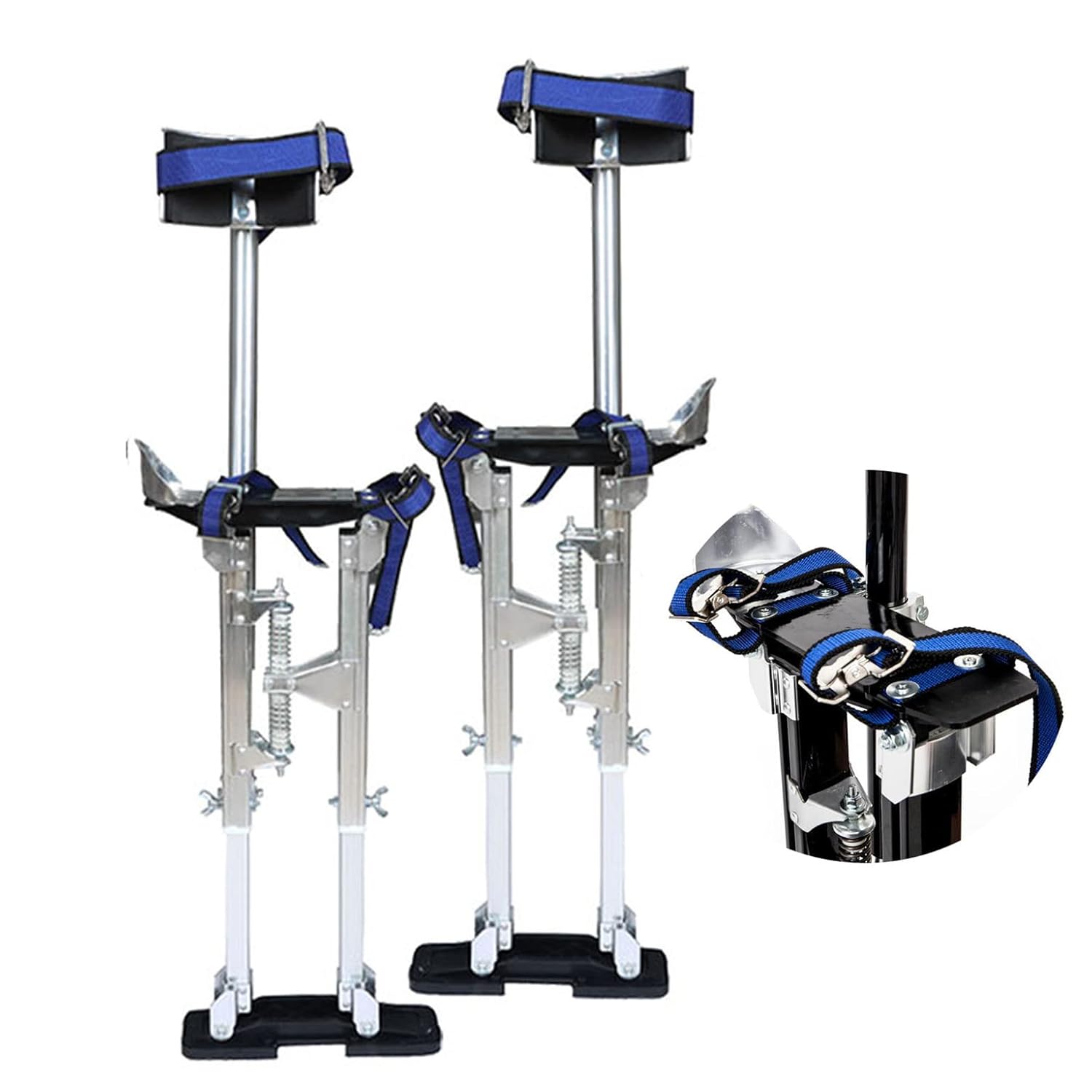Drywall Stilts 24-40Inch Adjustable Aluminum Tool Stilt for Painting Painter or Cleaning Silver