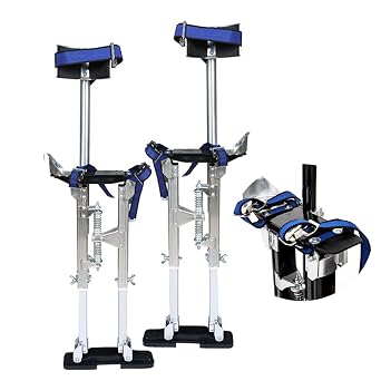 Drywall Stilts 24-40Inch Adjustable Aluminum Tool Stilt for Painting Painter or Cleaning Silver