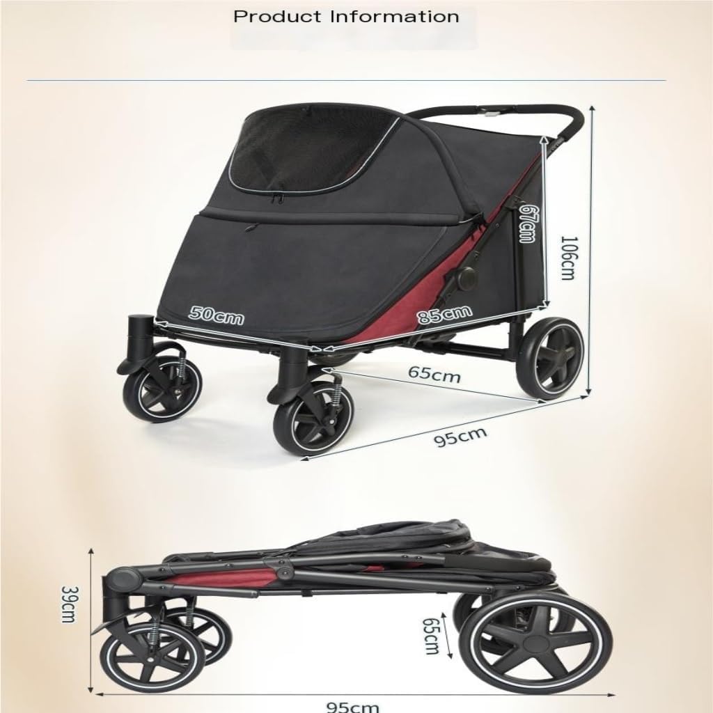 Pet Strollers Multifunctional Pet Stroller, Dog Stroller, Cat and Dog Lightweight Outing Pet Stroller, Pet Stroller Pet Stroller Medium(G)