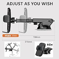 Vista 7 de Car Phone Holder Phone Mount for Car Windshield Dashboard Air Vent Universal Hands Free Automobile Cell Phone Holder Fit for iPhone Samsung Moto