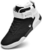 FZUU Men's Fashion High Top Leather Street Trainers Sports Casual Shoes