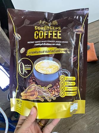 20 Sachets/Box (200g) Mix Instant Blend with Natural 22 in 1 Delicious Much Mellow Intense Jamsai Coffee Cordyceps (of 4) By Beautygoodshop [Get Free For You Beauty Gifts]