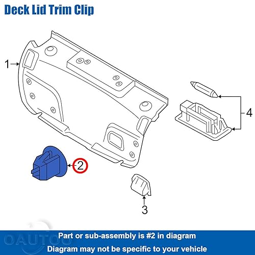 Miniatura 3 de OAUTOO 15 unids cubierta tapa clip para Volvo 30715711 S60 S80 S90 XC40 2011-On