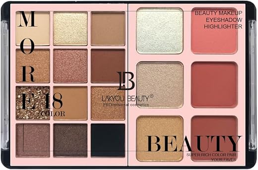 Lakyou Beauty 3 in 1 Makeup Kit 56g | All-in-One Face &amp; Eye Makeup Palette | Eyeshadow, Blush &amp; Highlighter | Highly Pigme...