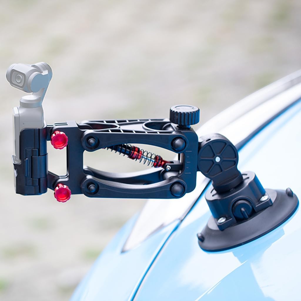 BGNing Z-Axle Camera Car Bracket Suction Cup Mount Compatible with DJI Osmo Pocket 3 Gimbal Car Holder Stabilizer Car Windshield Attach Accessories