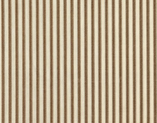 Close to Custom Linens Tailored Bedskirt in French Country Suede Brown Ticking (15" Drop, King)