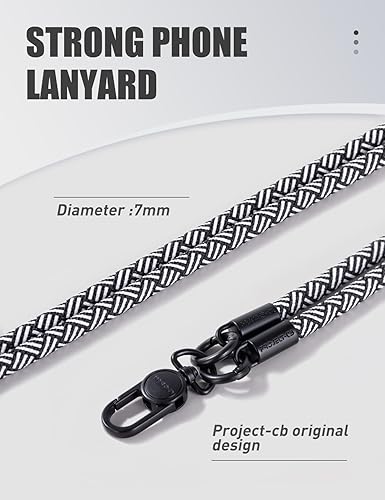 Miniatura 2 de project-cb 1 cordón para teléfono, 2 lengüetas para teléfono, cordones para teléfono celular alrededor del cuello, cordón de cuerda, correa