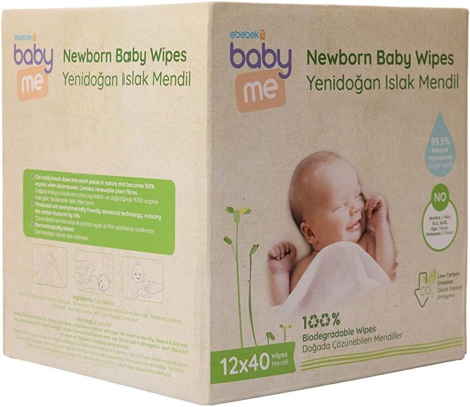 baby me Yenidoğan Islak Mendil 12x40 Adet Çözünebilir