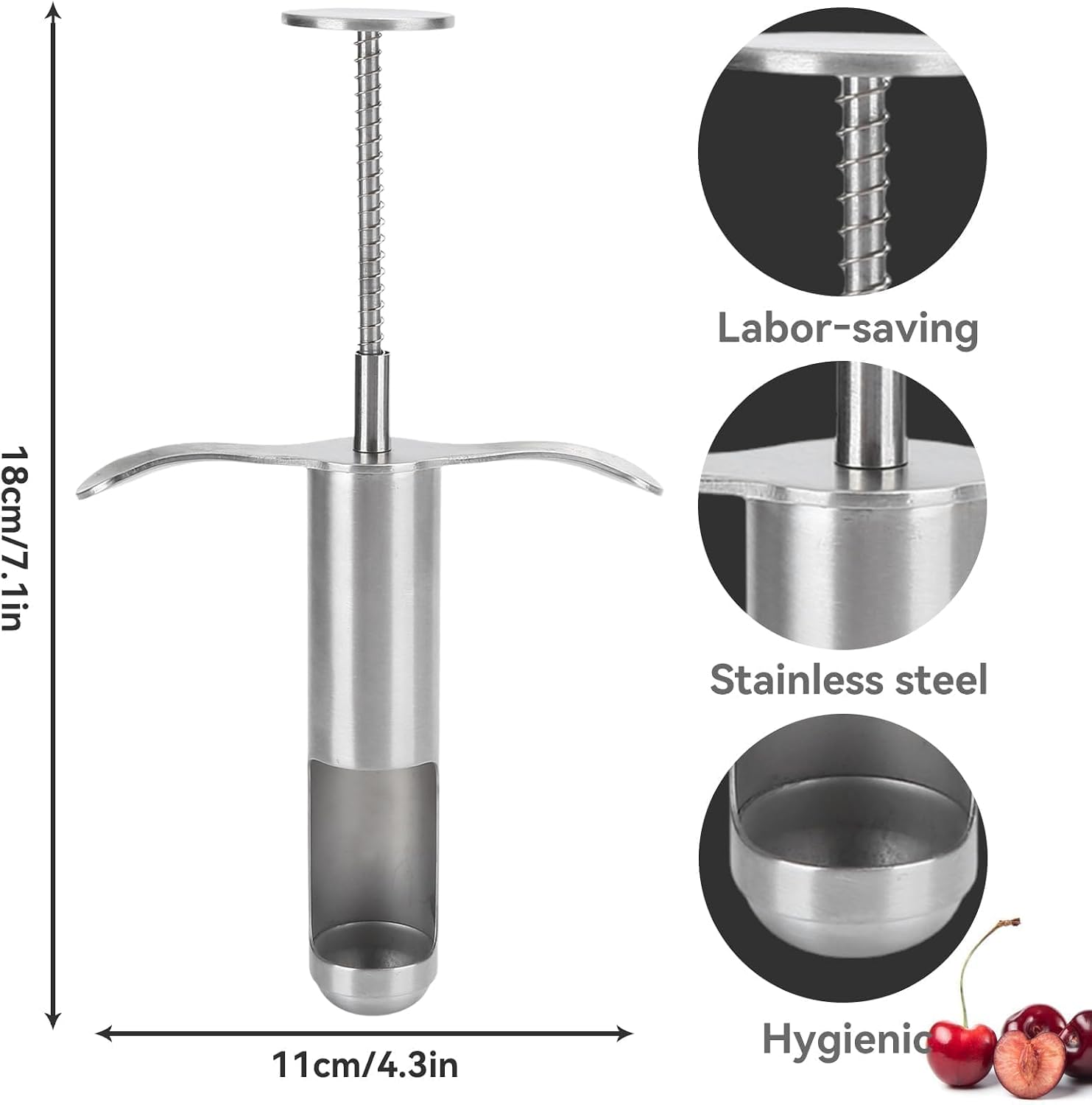 Red Dates Hawthorn Seeds Removing Tool, Reusable Grapes Seeds Removing Tool Stainless Steel Fruit Core Remover Tool for Red Dates Hawthorn Grape Kitchen Gadgets