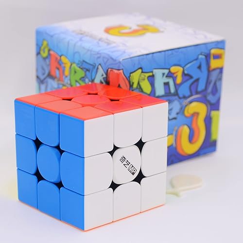 Bukefuno QY MP - Rompecabezas magnético de velocidad 3x3, cubo sin calcomanías QY MP 3x3 x 3 M Speed Cube (versión 2021)