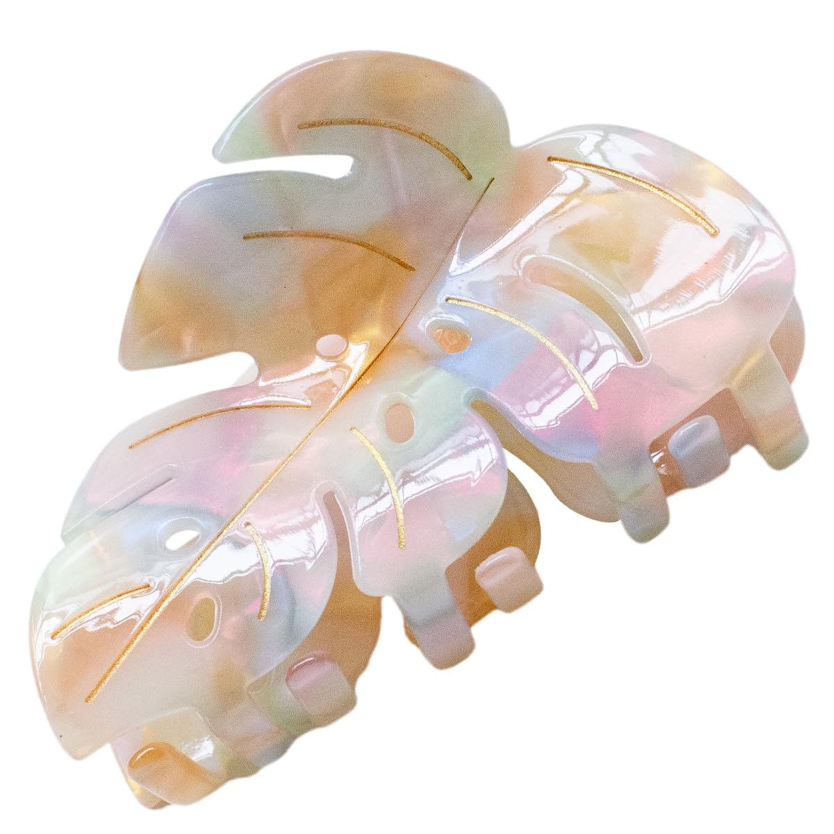 Beleki Hair Claw Clip Acetate Leaf Hair Claw Strong Grip Clip for Thick Hair French Design Hair Accessories for Women and Girls